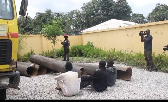 NSCDC Arrests Three Suspected Pipeline Vandalism Syndicates
