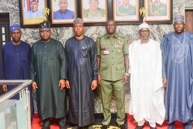 Zulum Meets Army Chief Over Borno Security, Peace Efforts